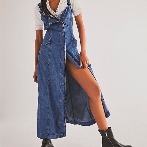 Free People Time After Time Denim Dress - Picture 5 of 5